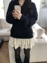 パウンドフーデッドニット (2 colors)