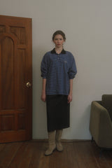 Weekly collar t-shirt_blue