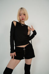 NECK STRAP TEE_BLACK