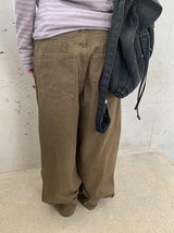 Hugin Cut Cotton Balloon Wide Pants