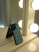 [MADE] gyaru lips glass bumper case(blue)