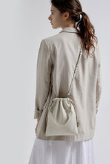 LUZIN MINI シープスキンショルダーバッグ / Bright Ivory