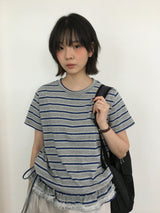 ピンレースクルーネックTシャツ (3color)