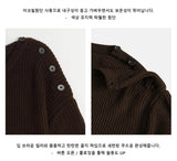 [Unisex] Shoulder button knit(4color)