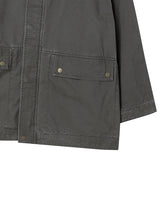 DETACHABLE HOOD FIELD JACKET CHARCOAL