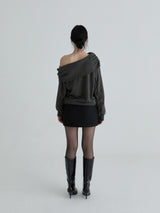 Drape symbol sweatshirts (Charcoal)