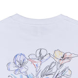 FMW フラワードローイング Tシャツ - ホワイト