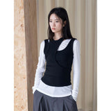 Asymmetrical Layered Deconstructed Tank Top