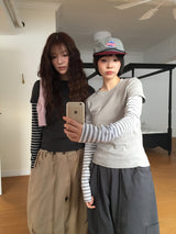 Lausanne Layered Striped T-Shirt(2color)
