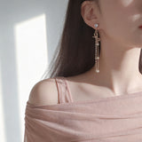 [Kim Sejeong Piercing] Ribbon and Crystal Drops Piercing - Gold