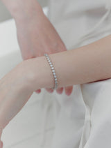 26SS★ [Premium Plating] Essence AB(W) Round Bezel Tennis Bracelet 3.0mm