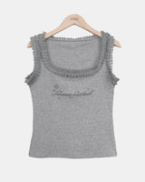 Taimi Cubic Lace Sleeveless Top