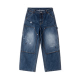 RG Painted Double Knee Washed Pants (Blue)