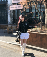 Eki Tiered Cut Mini Skirt