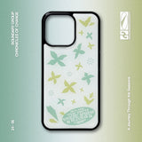 Flower Blooms Epoxy Phone Case (Green-WH)