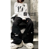 #B2411 retro design denim jeans (2 colors)