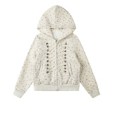 Elvia Floral Corset Hoodie Zip-up