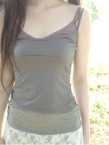 two-tone sleeveless