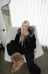 Baby Fur hood zip up