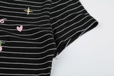 ルマ ファインストライプ スリムTシャツ