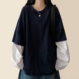 ボクシーフィットレイヤードロングスリーブTシャツ