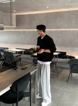 アーバンラムズ ウール オーバーフィット Vネックニット