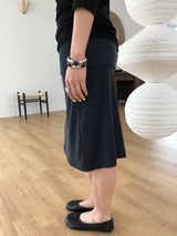 FOLD MIDI SKIRT