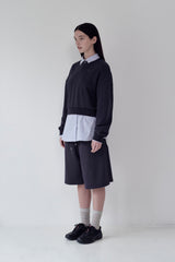 KIRSH プレーンボタンポイントスウェットシャツ [DARK NAVY]