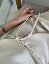 De Mer Drape Shirred Long Dress / 2 colors