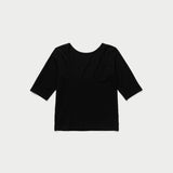 バックスクープTシャツ_ブラック