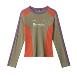 Two-Tone Sporty Crewneck Tee 233405090