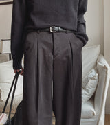 Chief Deep Pintuck Wool Slacks