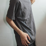 Crease half T-shirts / Charcoal