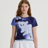 Gradation Maltese half sleeve T-shirt