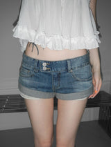 Indigo rollup denim shorts 