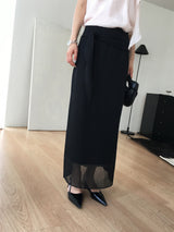 Masion tie maxi skirt