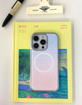 [MADE]ドットコットンキャンディ シルバーエポキシ MagSafe iPhoneケース