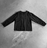 Noir Unbalance Button Scarf Blouse