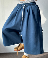 CARPENTER CARGO SEMI-BALLOON WIDE BERMUDA 💙🩶🖤🤍5COLOR