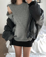 Mitsu Damage Back Pocket Mini Skirt