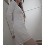 OVERLOCK DRESS-WHITE