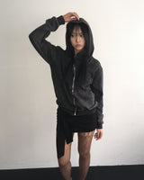 Pigment unbalanced hood jumper