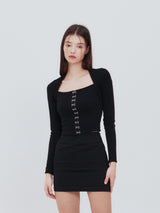 Hook square top (black)