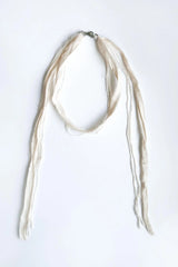 Double Tie Lace Necklace - Ivory