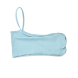 Shirring Unbalance top_blue