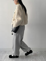 Purin Shearling Crop Mustang Jacket