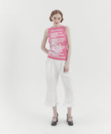 Capri Nylon Shirring Pants Ivory