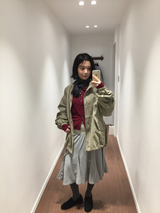 ロゼ バンディング カットアウト スカート (3color)