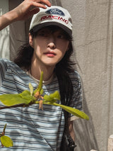 ケリーストライプカラーマッチング半袖Tシャツ