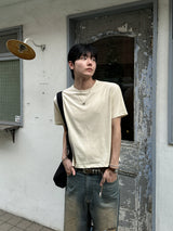 モレン クロップ ストライプ ショートスリーブTシャツ